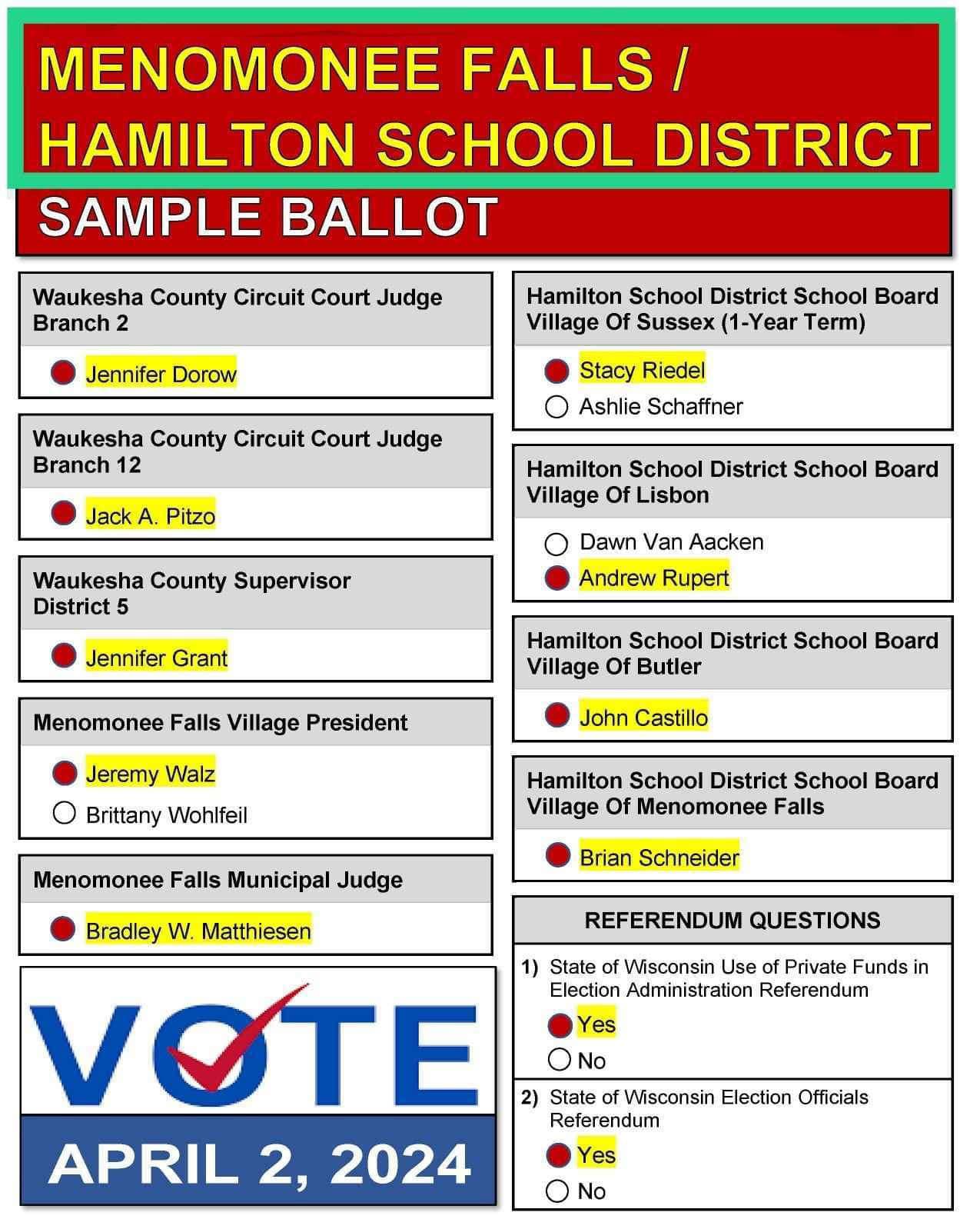 Stacy Riedel for Sussex Hamilton School Board | Sussex WI