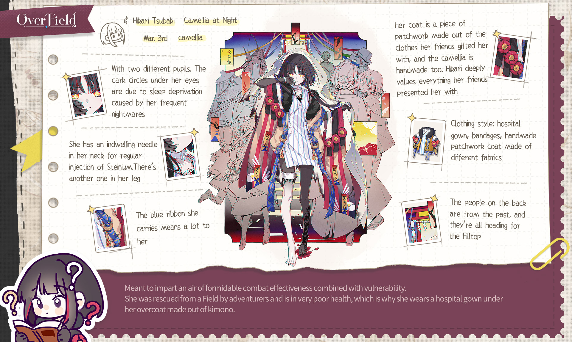 OverField - ⛩️[Writer's Notes] Hikari The rescued girl wears clothing ...
