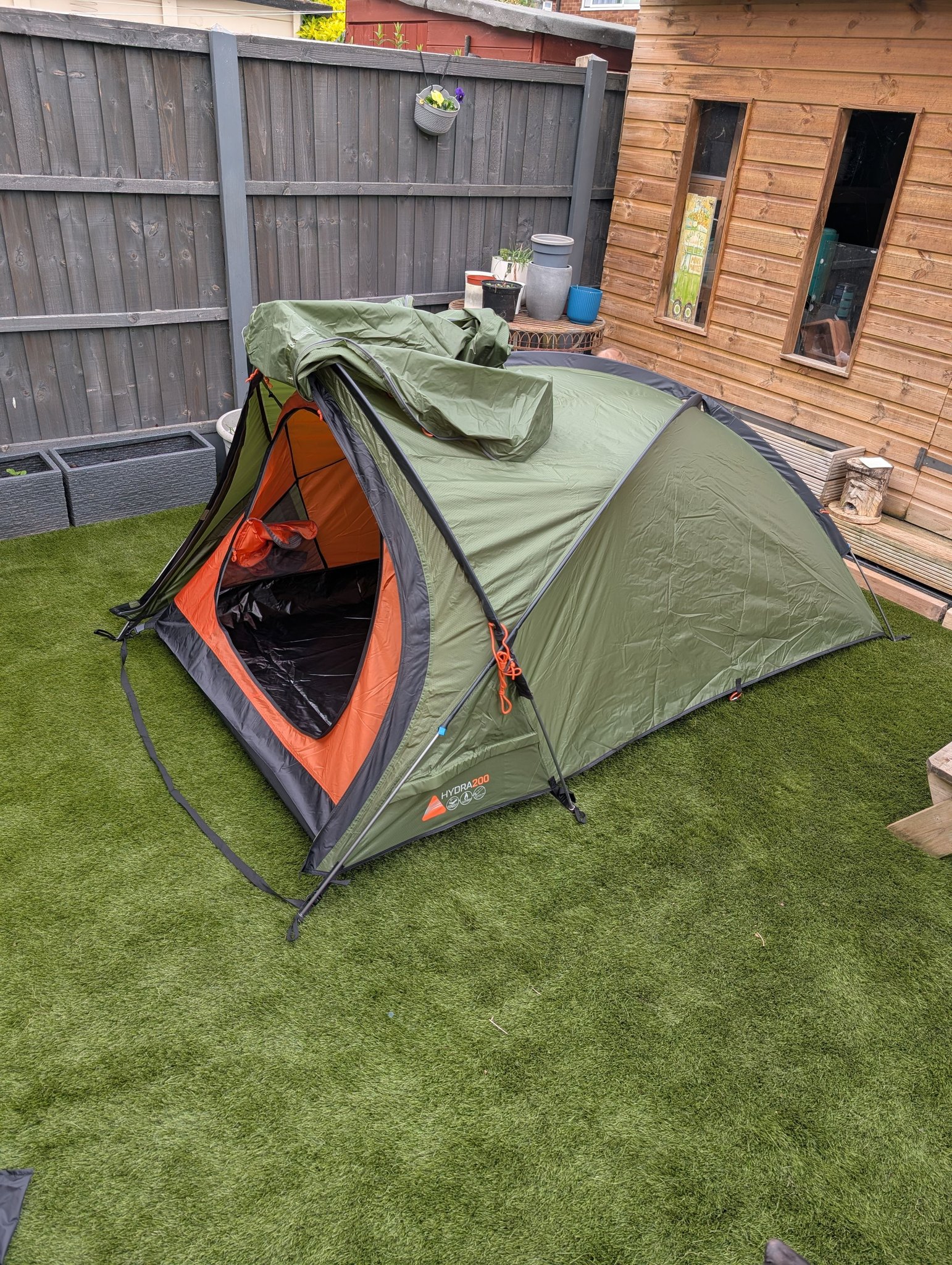 heißes zelt ZCBYBT Aufblasbares Camping-Zelt mit Skylight 8-12 Person Blow House Tent mit Herd Jack, Easy Setup Outdoor Oxford 4-Saison Zelte : Tent Size:3 Person UltraFly 1 Tent age-4-6