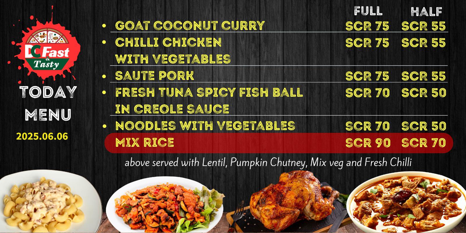 Fast - 🍽️ TODAY'S LUNCH MENU – Order Now! (06.06.2025) 📍 Fairview ...