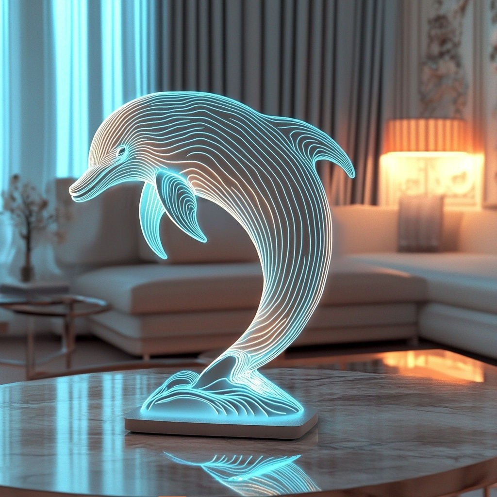 This majestic pink dolphin lamp. (Dural Vinnies)
