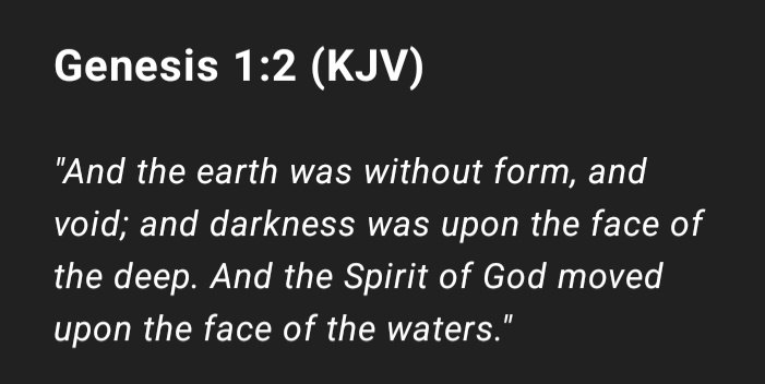 SHORT REFLECTION Genesis 1:1–2 In the beginning, God created the