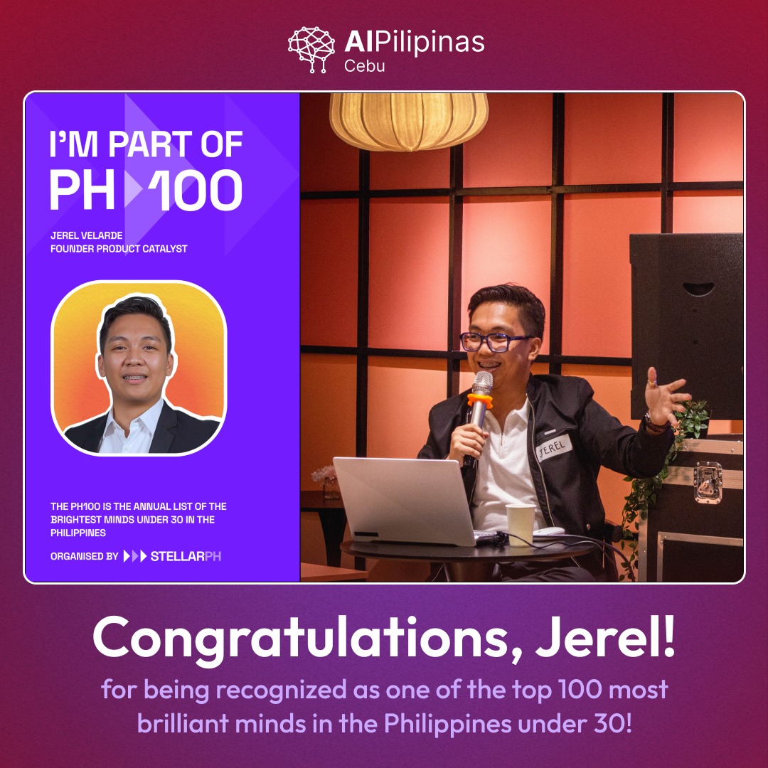 Congratulations, Jerel! 🥳... - AI Pilipinas Cebu Chapter | Facebook