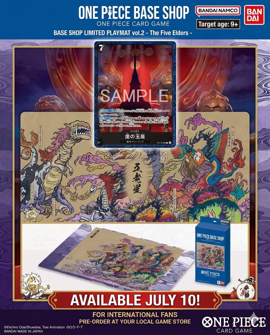ONE PIECE BASE SHOP vol.2 Playmat and Promo Card for Sale
