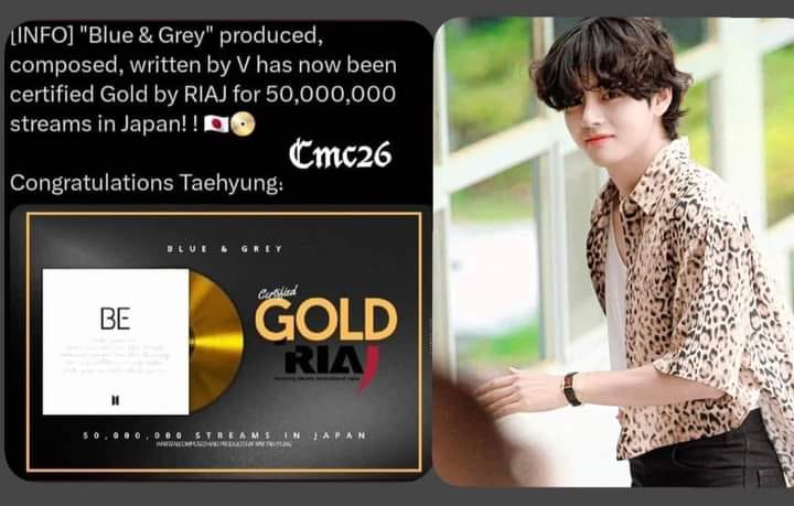 BTS V's Solo Album Layover Achieves Gold Disc Platinum Certification