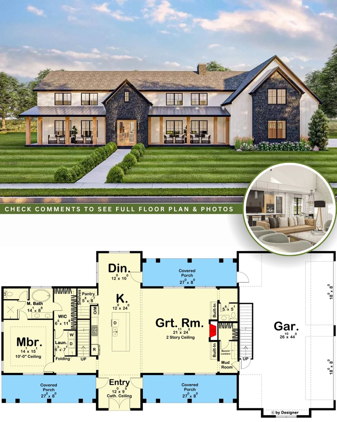 Stunning - I can't get over this stunning 4 Bed Barndominium-Style ...