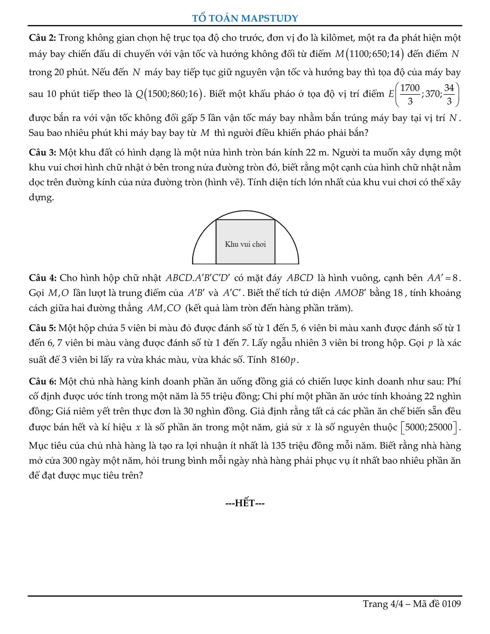 Tổ... - Tổ Toán Mapstudy - Chuyên luyện thi Toán 10,11,12