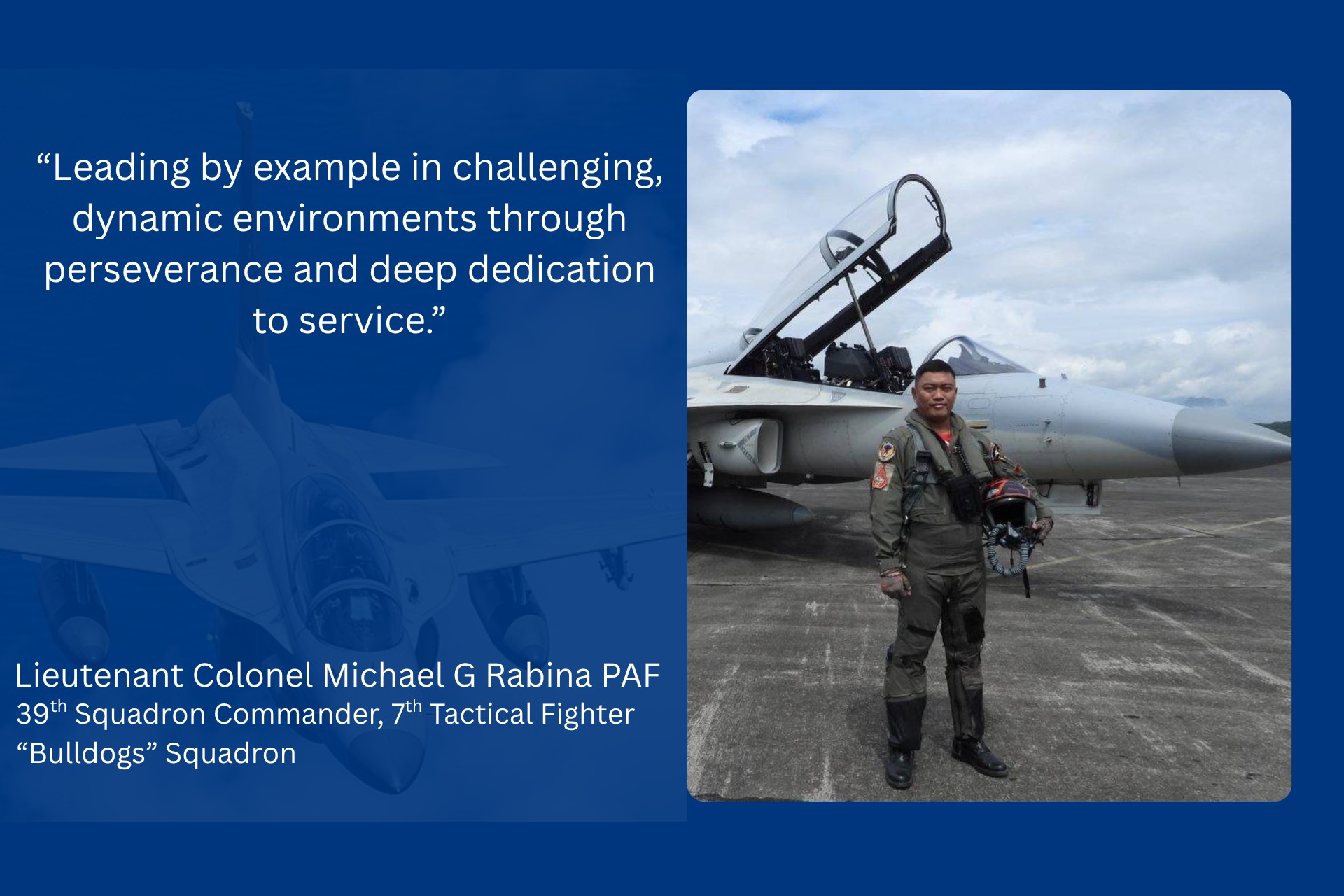 Phil - Meet our featured FA-50 Fighting Eagle Pilot- a proud ROTC ...