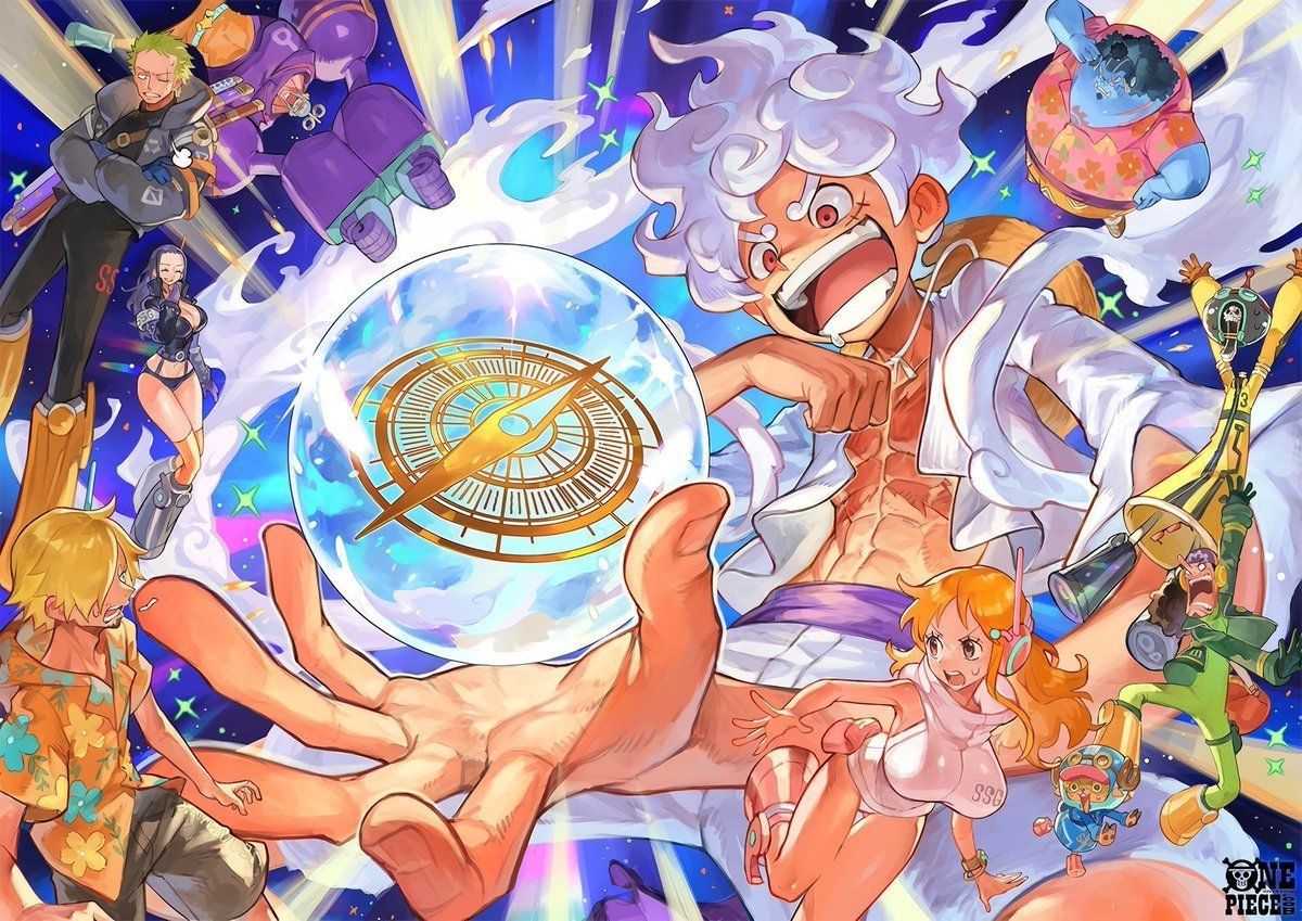 Luffy's outfit number pattern in Egg Head