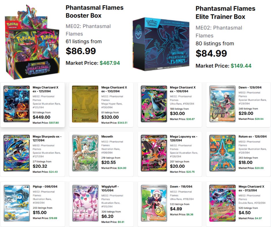 phantasmal flames booster box market price Pokmon TCG: Mega EvolutionPhantasmal Bundle : Toys & Games Expand your collection with this Booster Bundle containing six booster pa cks from Pokmon TCG Best Pokmon TCG Phantasmal Flames