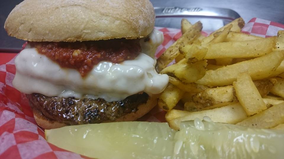 Mackenzie's Diner - Mozzarella cheese stick burger | Facebook