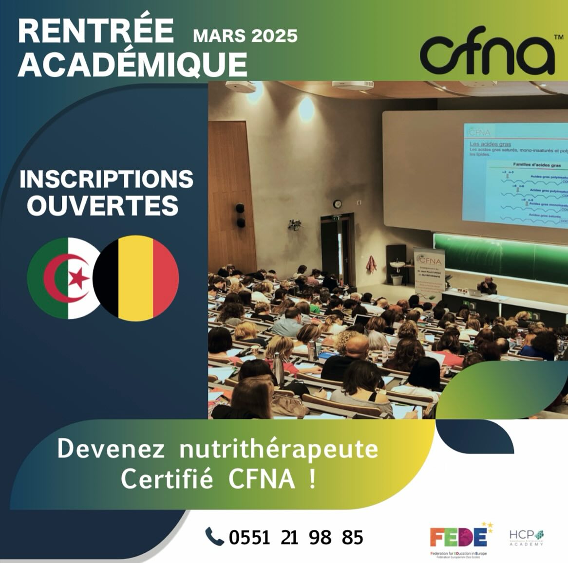 CFNA Algérie - 📢 Rentrée académique CFNA – Mars 2025 !... | Facebook