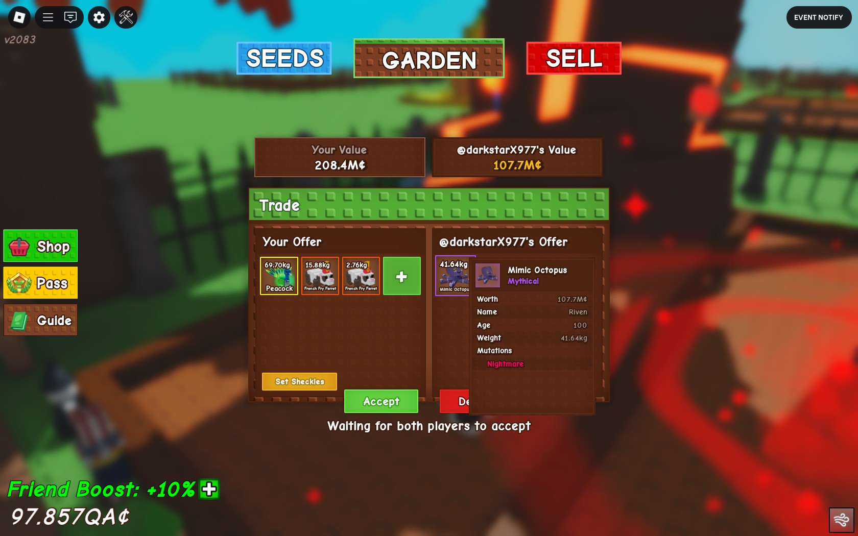 PLANTS VS BRAINROTS (PVB) and GROW A GARDEN (GAG) (ROBLOX) BUY AND SELL ...