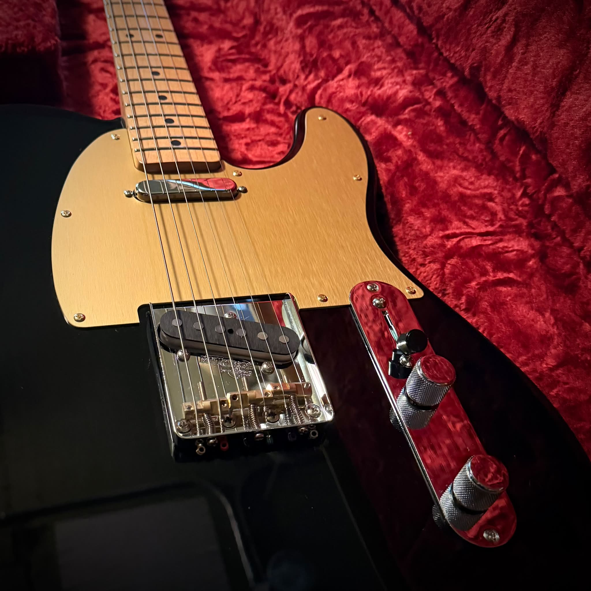 2004 Squier Telecaster Custom II with Duncan Designed P90s.