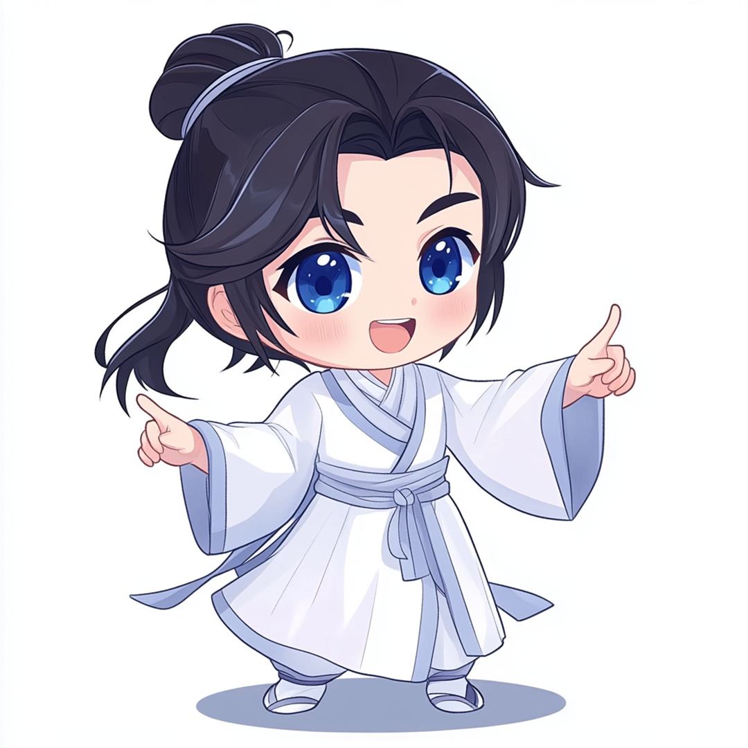 Chibi Art Studio - This cheerful chibi scholar is glowing in his ...