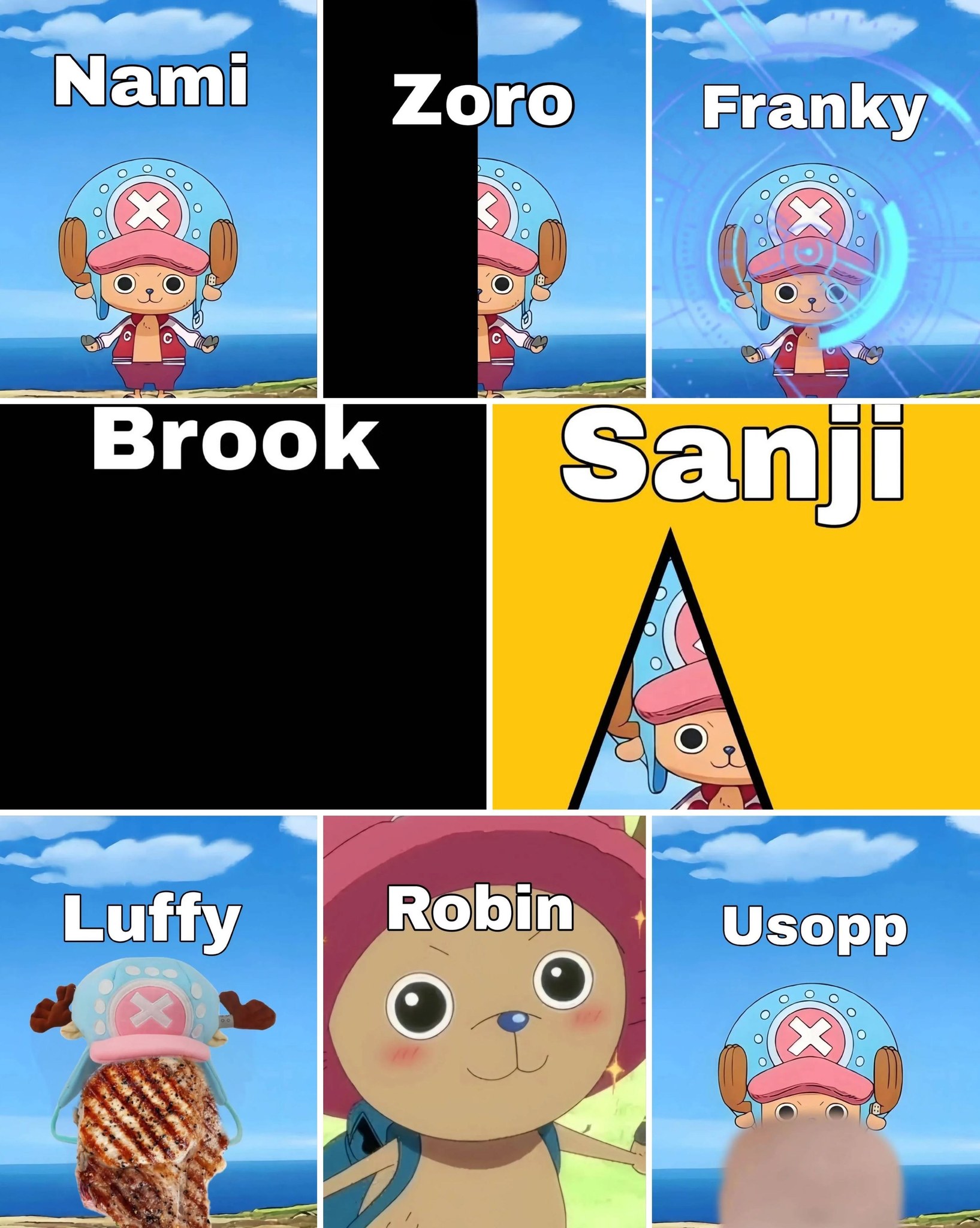 How each strawhat sees chopper Nami Zoro X Franky x سي Brook Sanji