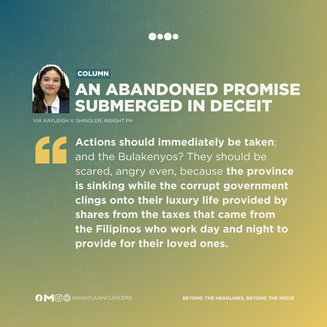 Insight PH - COLUMN | An Abandoned Promise Submerged in... | Facebook