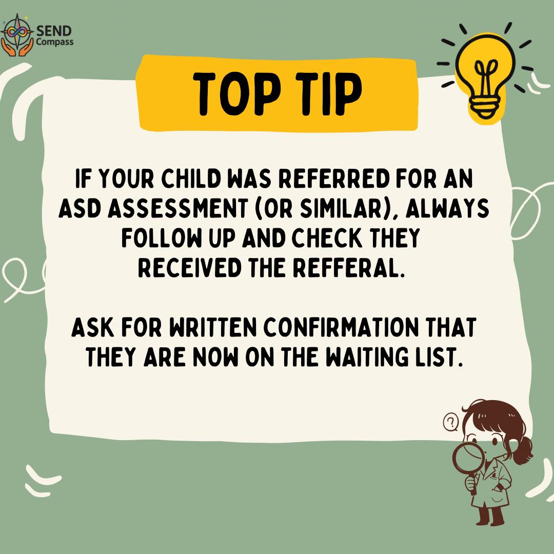 SEND - 💡 Top tip 💡 If your child was referred for an ASD (or similar ...