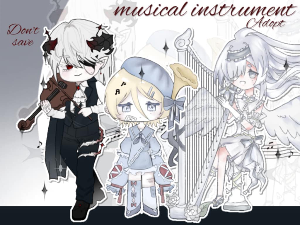 Free Adopt [Thailand] | 𓈒 ﾟ ♡ เปิดประมูล Adopt ธีม musical instrument 🎼