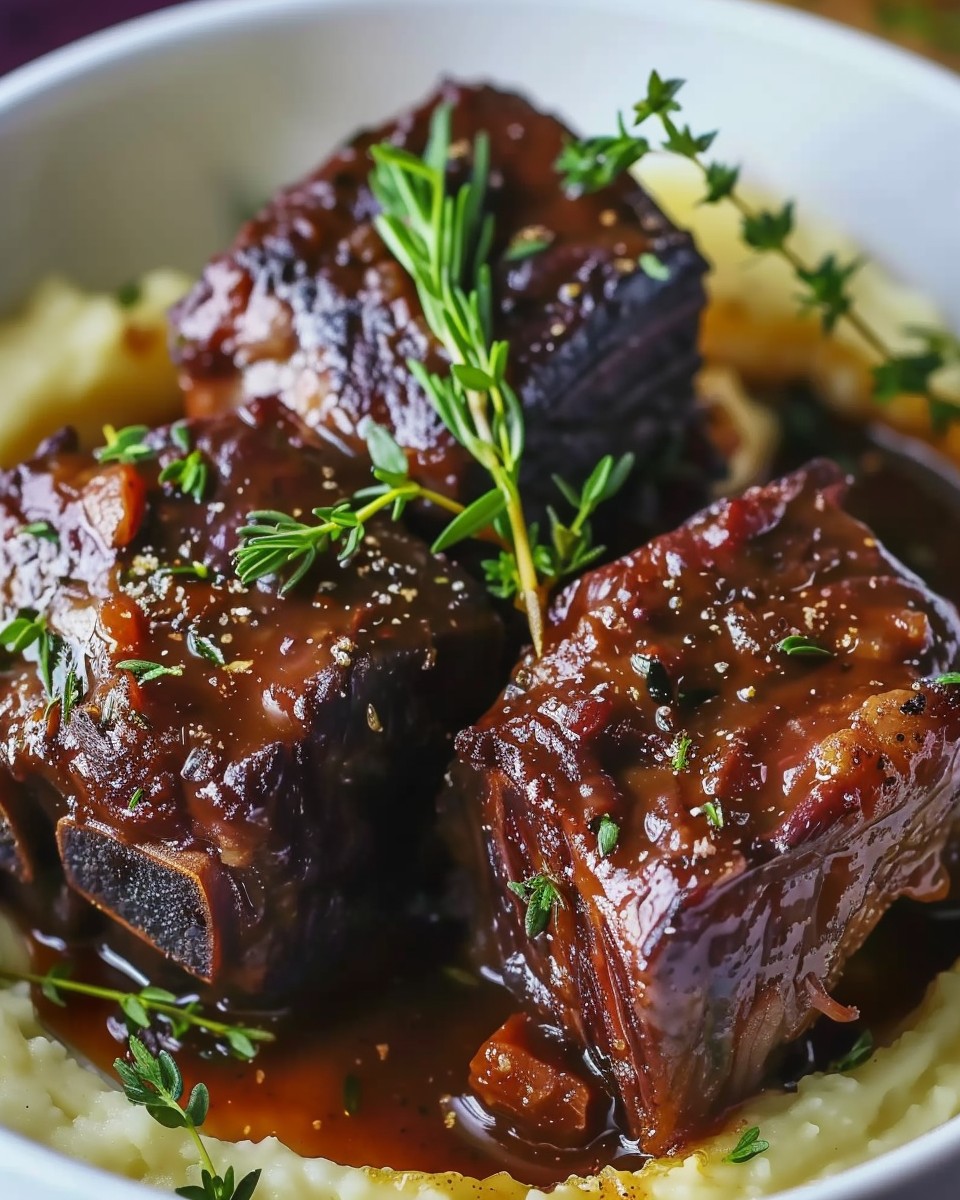 Mastered - Tender Braised Beef Short Ribs 🍖 Ingredients: • 4 bone-in ...