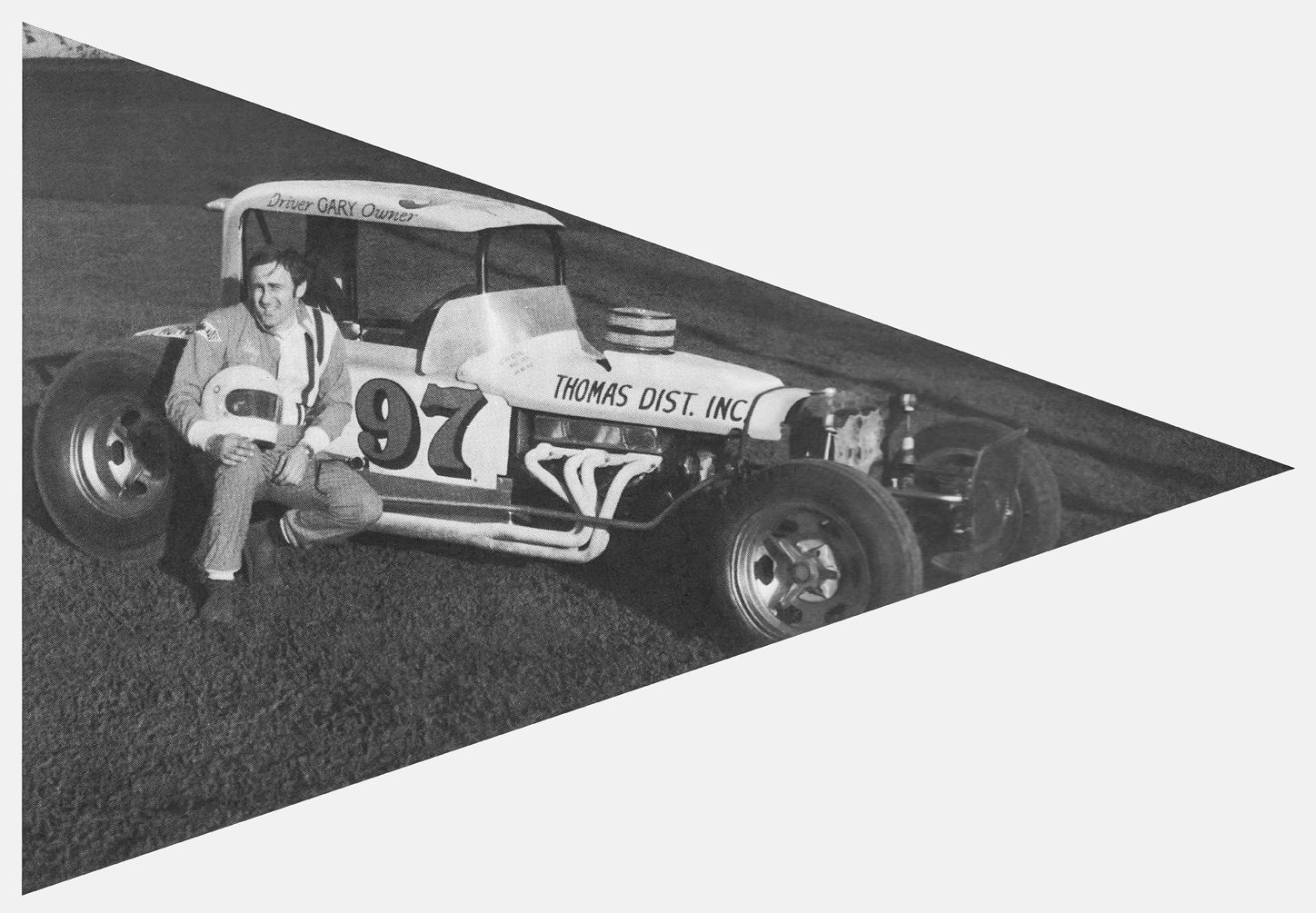 Open - Sunday, May 9, 1976 - Huset's Speedway - Driver Gary Bott posing ...