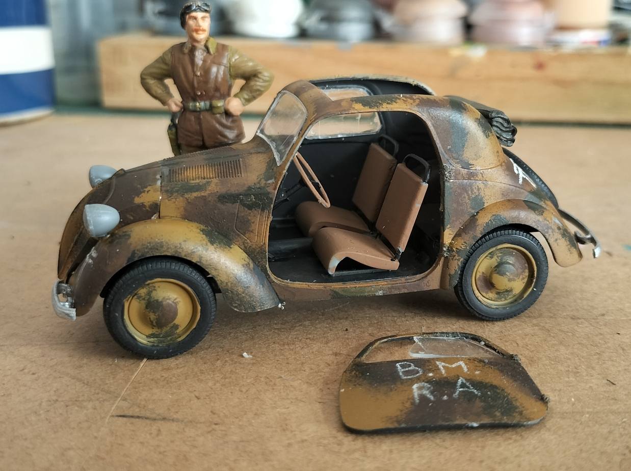 WIP, 1:35 Simca 5 by Tamiya, it has 3 options out of the box
