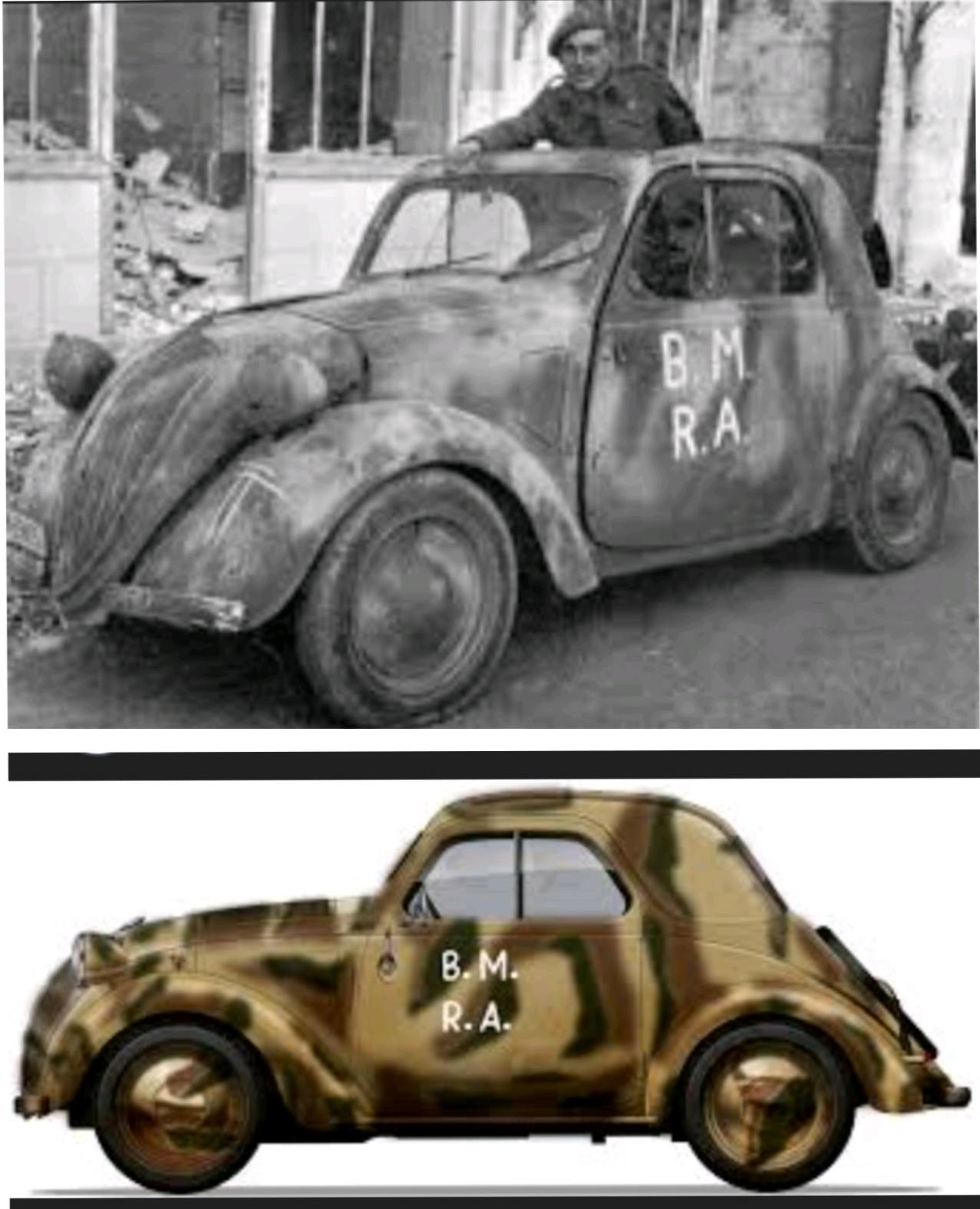 WIP, 1:35 Simca 5 by Tamiya, it has 3 options out of the box