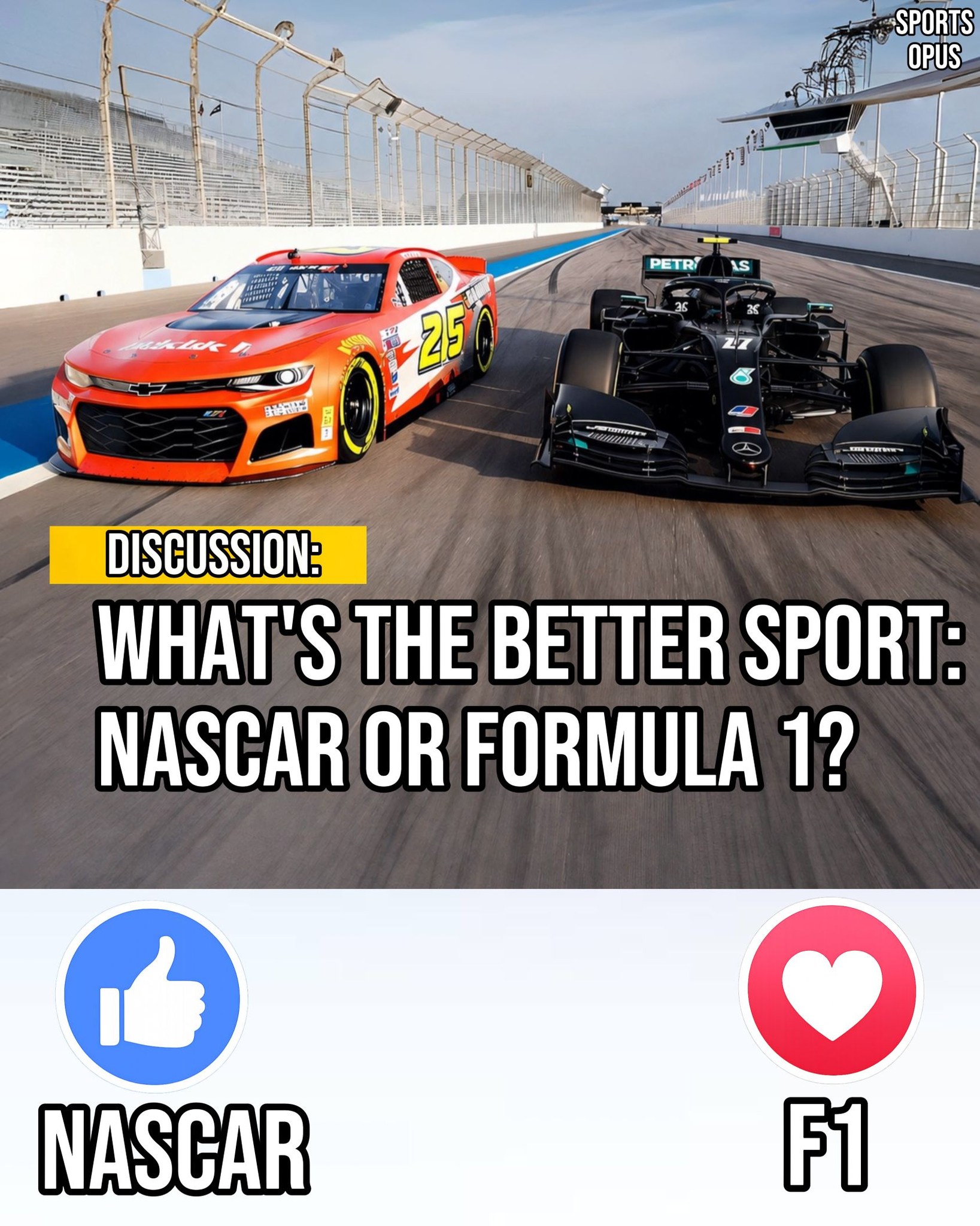 Which is faster, F1 or NASCAR on an oval at top speed?