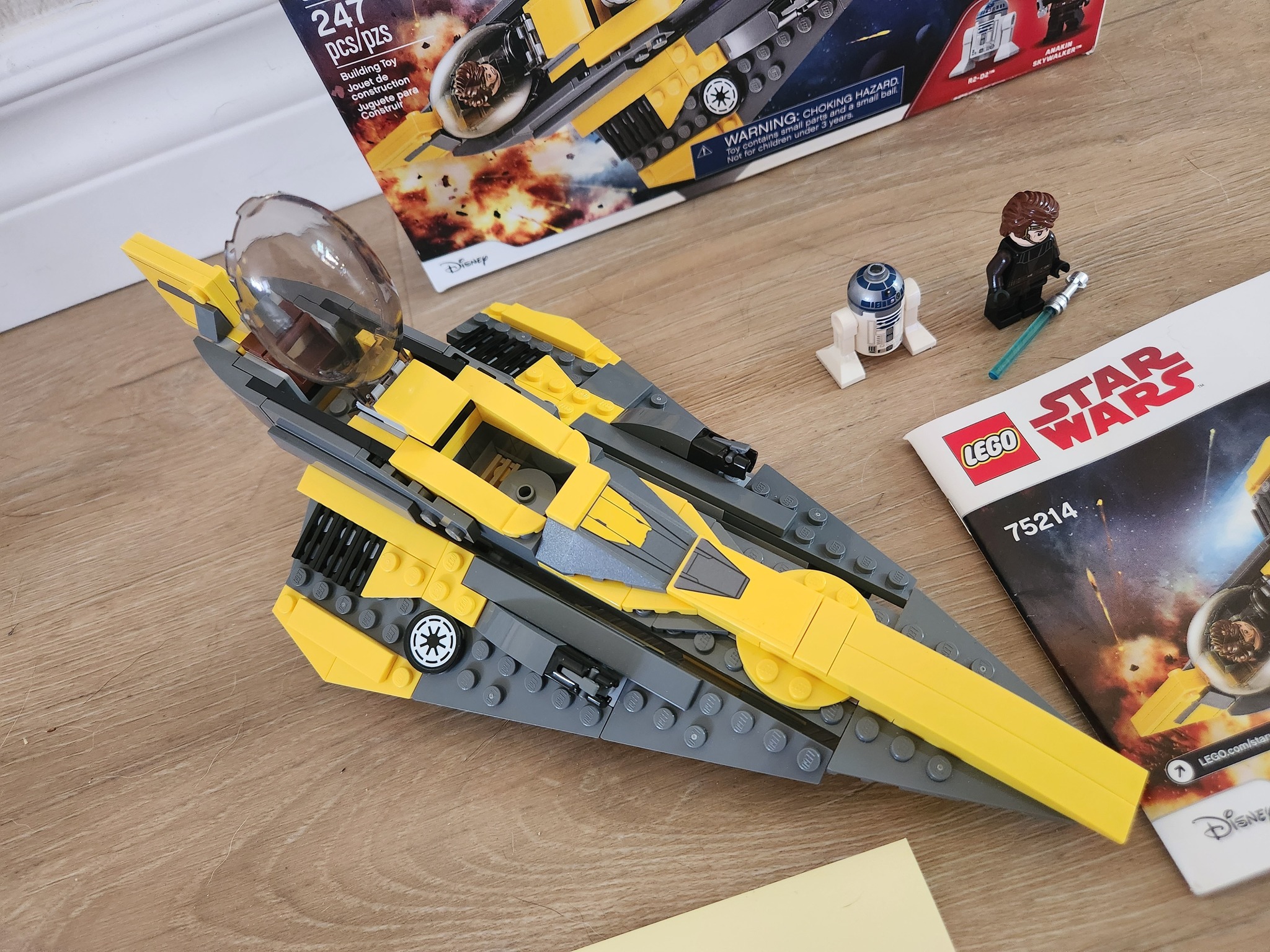 75214 Anakins Jedi Starfighter Retired 99-100% complete Set has