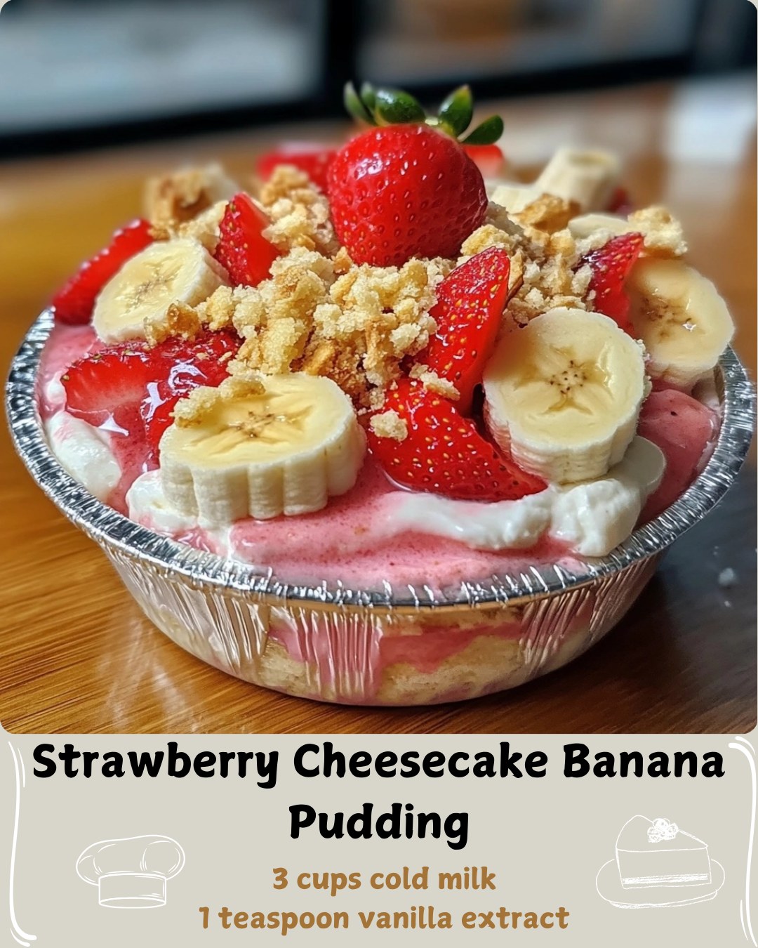 Elsa - 🍓 Strawberry Cheesecake Banana Pudding Recipe 🧁 Ingredients ...