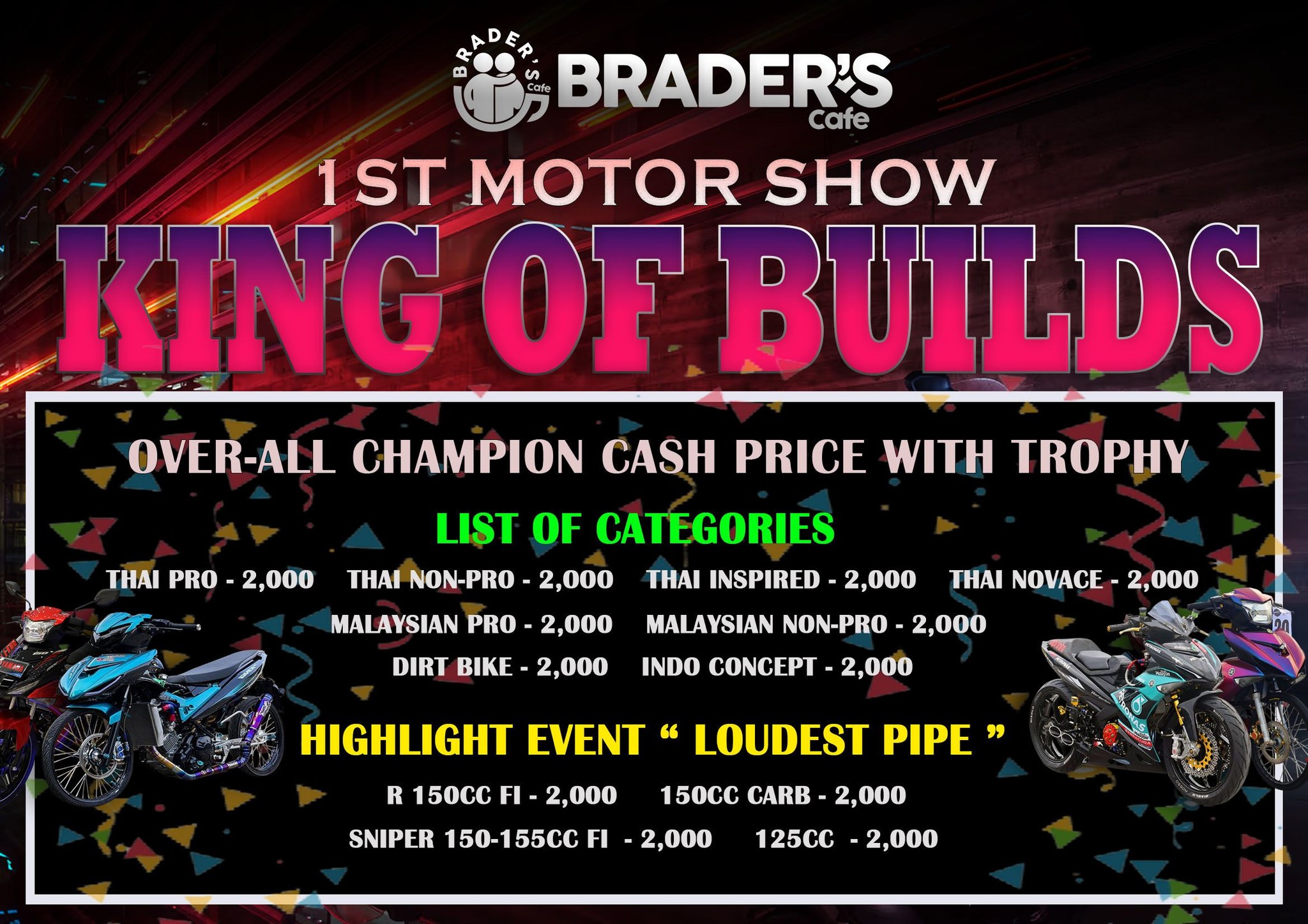Kamote PaPi - ‼️ Brader's Cafe 1st Motor Show ‼️ Ito na... | Facebook