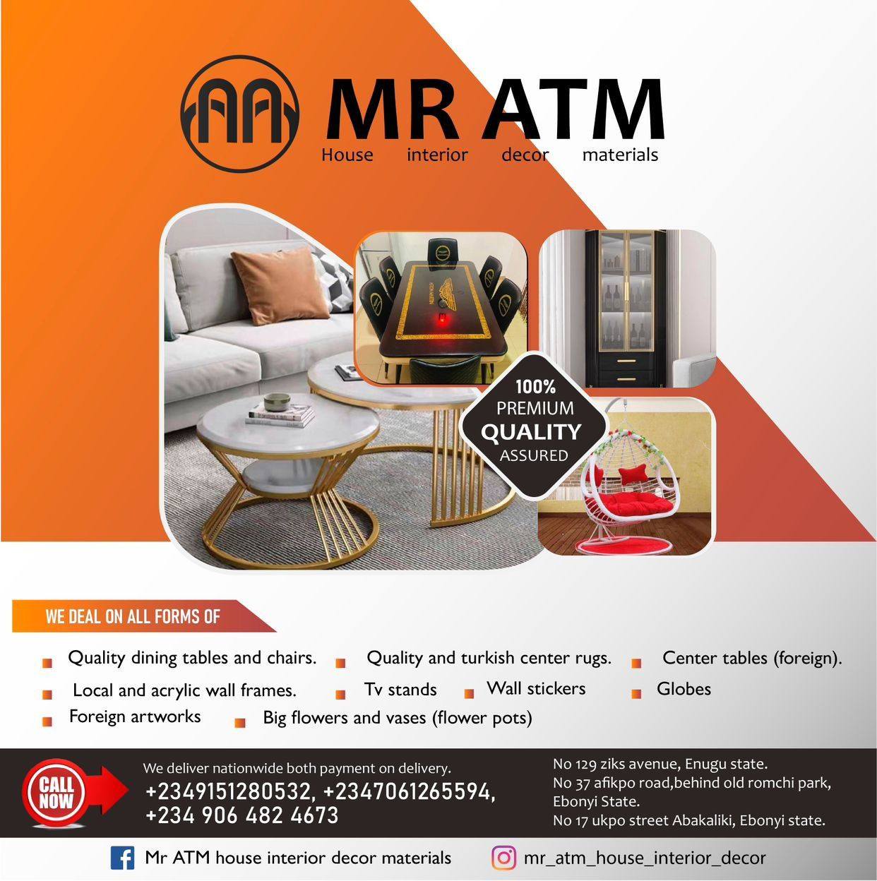 Mr ATM house interior decor materials