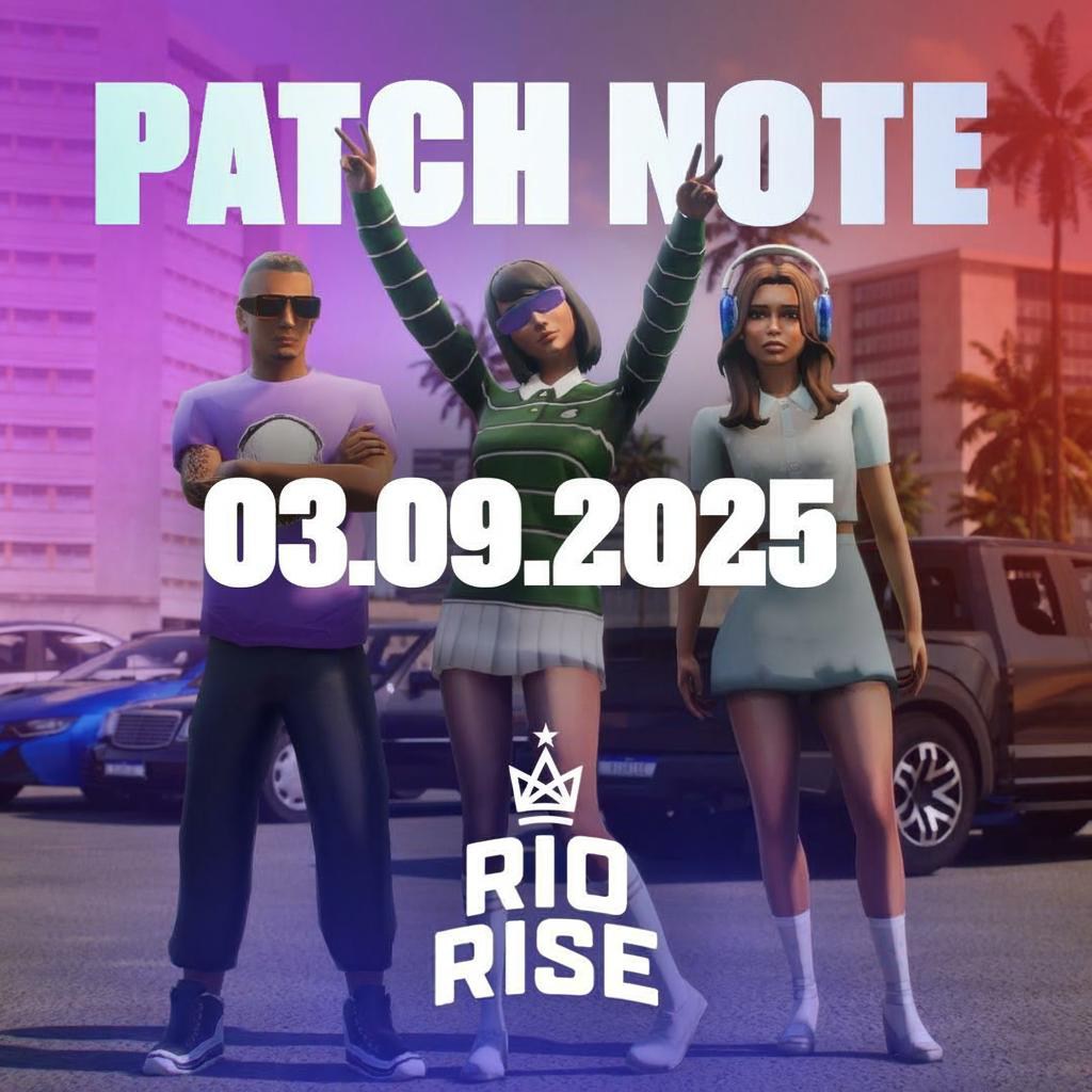 Riorise - Atualização Rio Rise – 03.09.2025 🎮💜 🌍 Idioma agora definido ...
