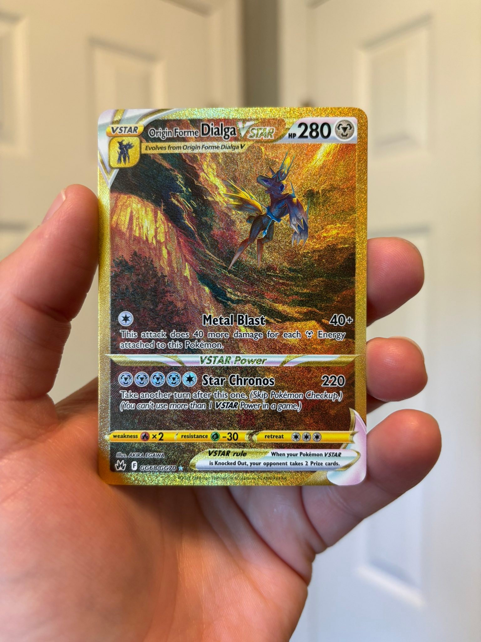 dialga pokemon card gold - Origin Forme VSTAR GG68/GG70 - Crown Zenith - Galarian Gallery - Secret Rare Astral Radiance Singles Dialga VSTAR Alt Art |
