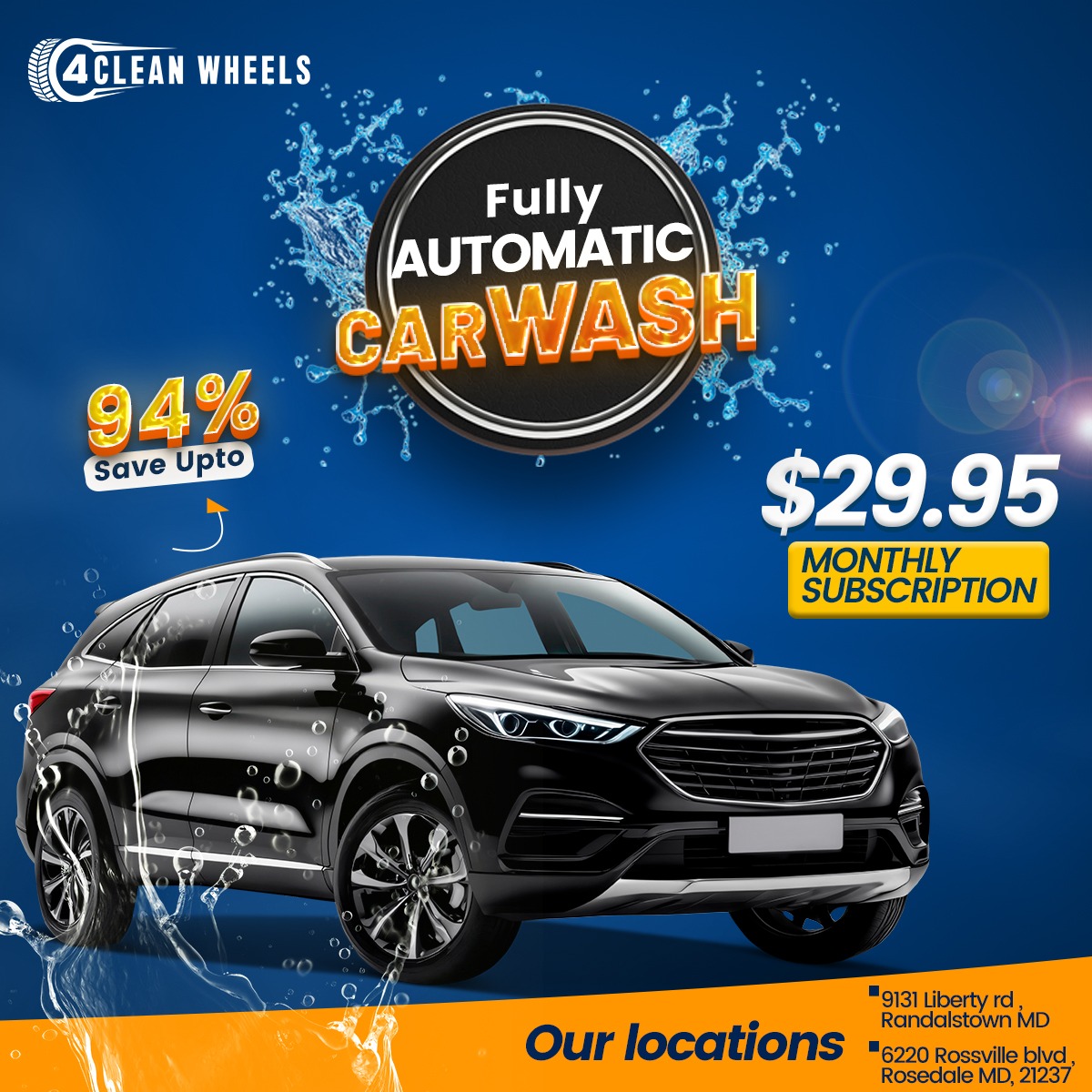 🚗 Drive clean all... - 4 Clean Wheels Car wash Liberty | Facebook