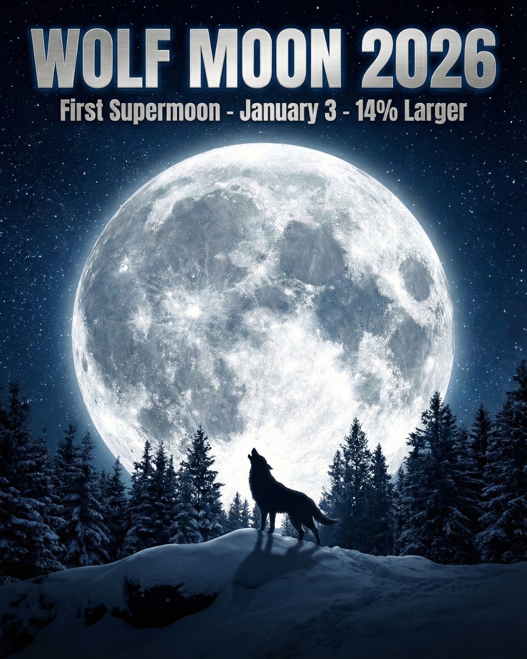 Sky&Earth - Wolf Moon 2026 🐺 First Supermoon of the Year! 🌕 January 3 ...