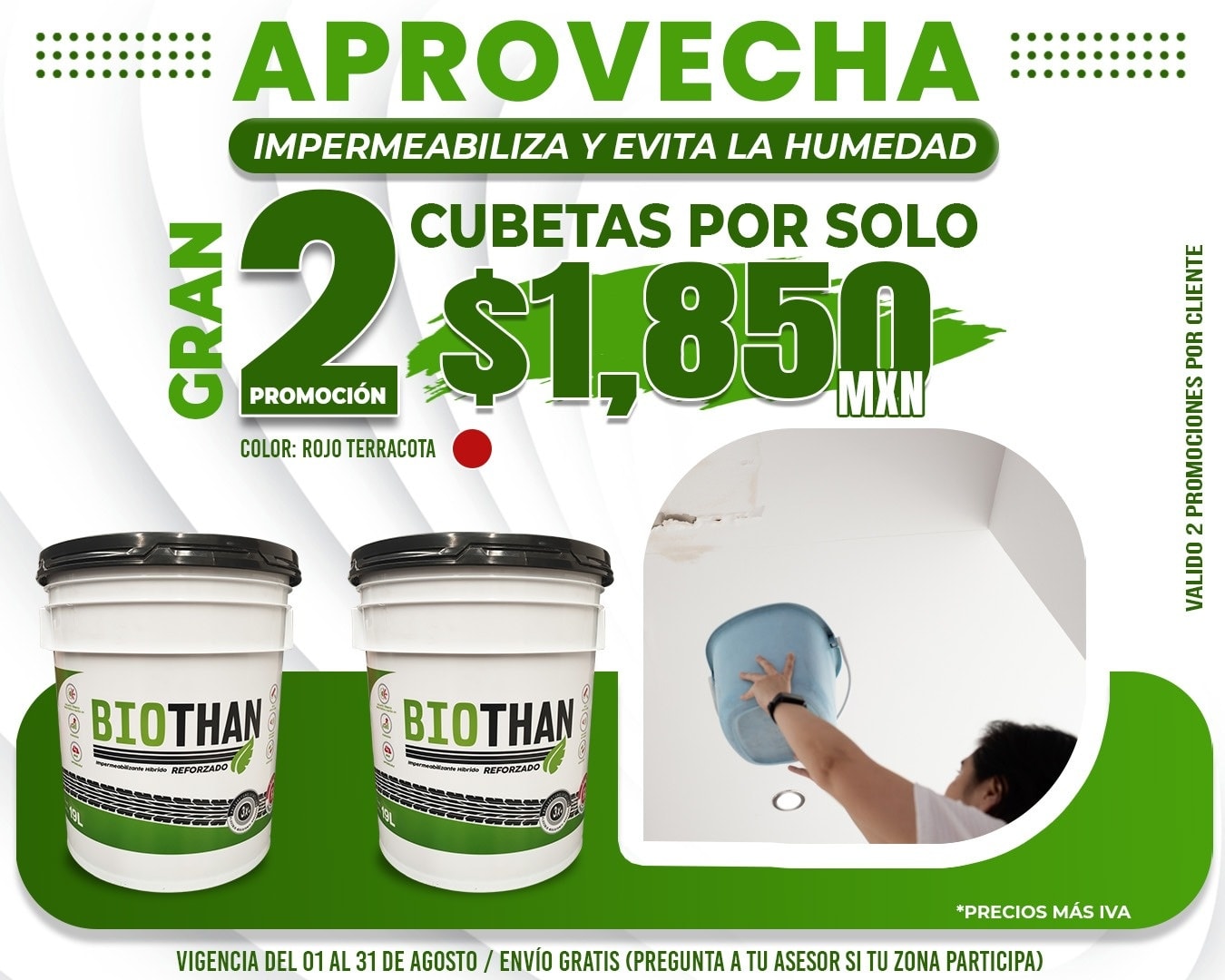Biothan - 🔥 ¡OFERTÓN IMPERDIBLE! 🔥 🏠 2 cubetas de IMPERMEABILIZANTE 12 ...
