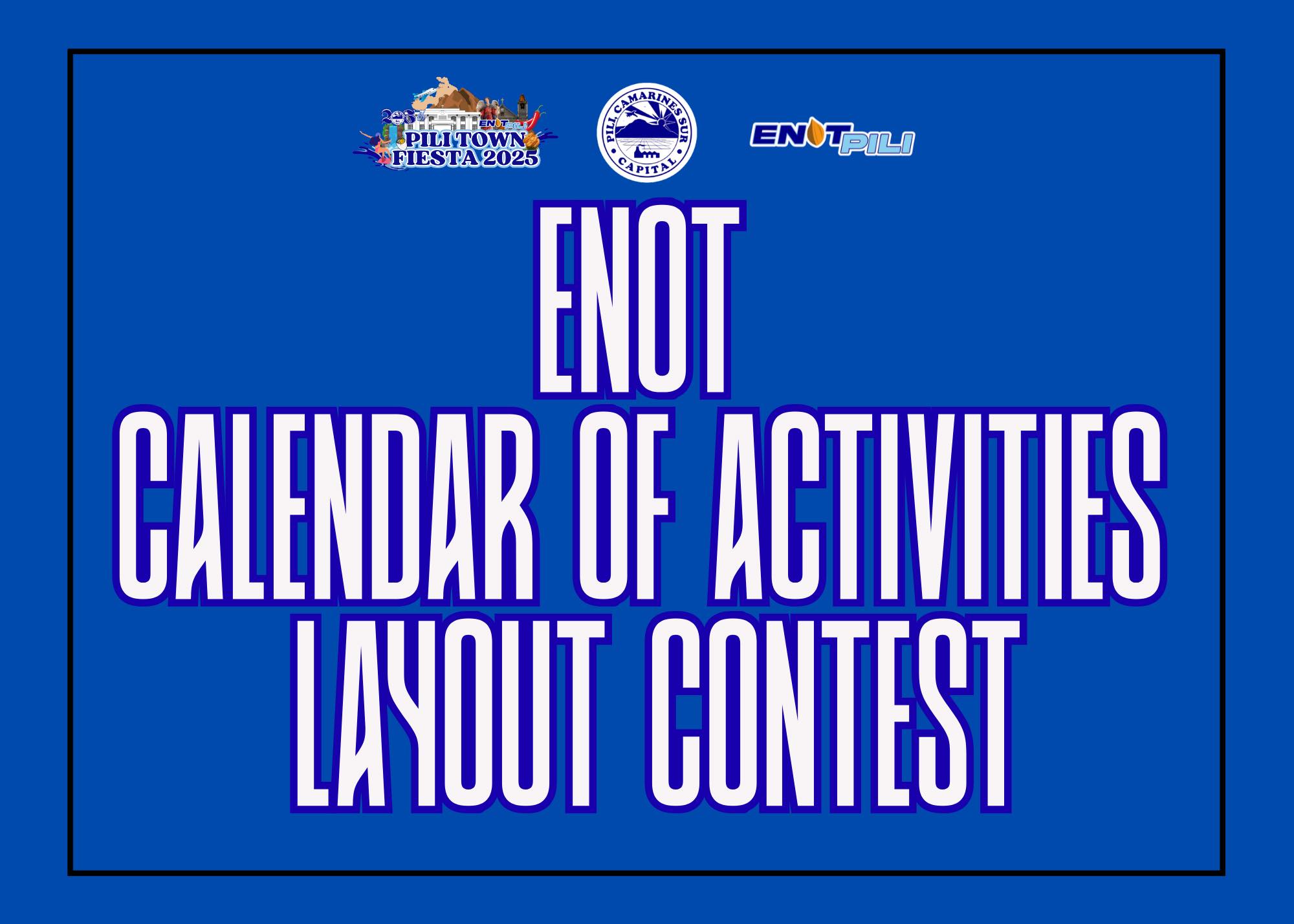 ENOT PILI - ENOT CALENDAR OF ACTIVITIES LAYOUT CONTEST... | Facebook