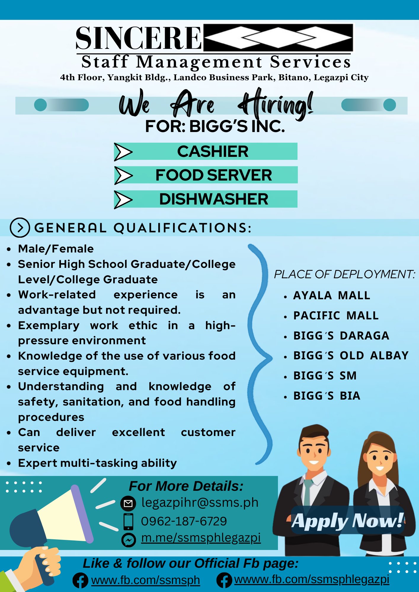 Sincere - Sincere Staff Management Services - SSMS Legazpi We are ...
