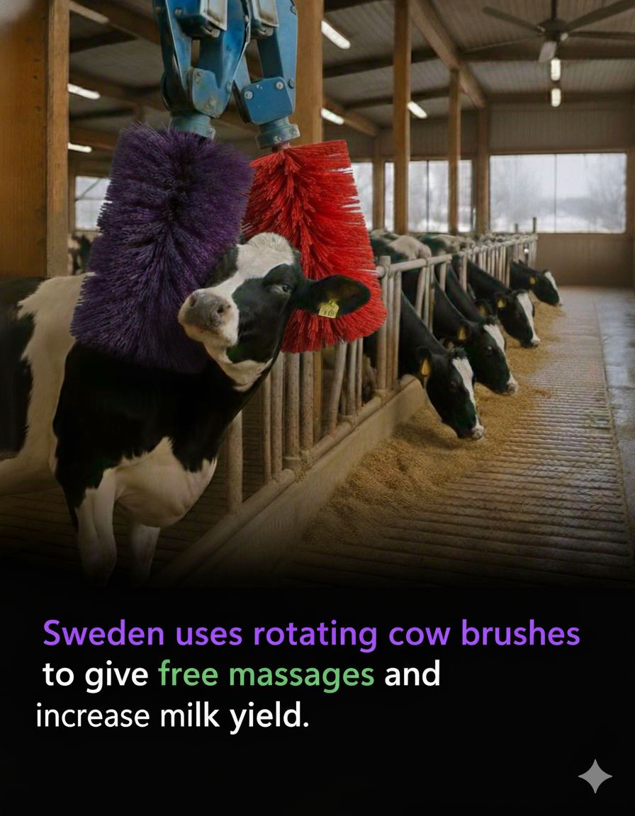 Iqutech - The statement that Sweden uses rotating cow brushes to give ...