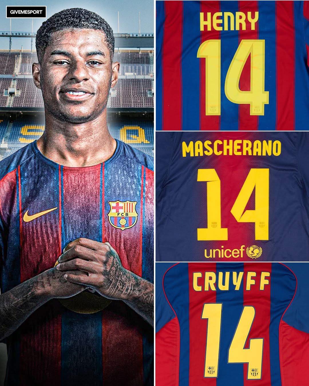 🚨🎈 Rashford handed the Jersey 14 of Barcelona FC, who else wore