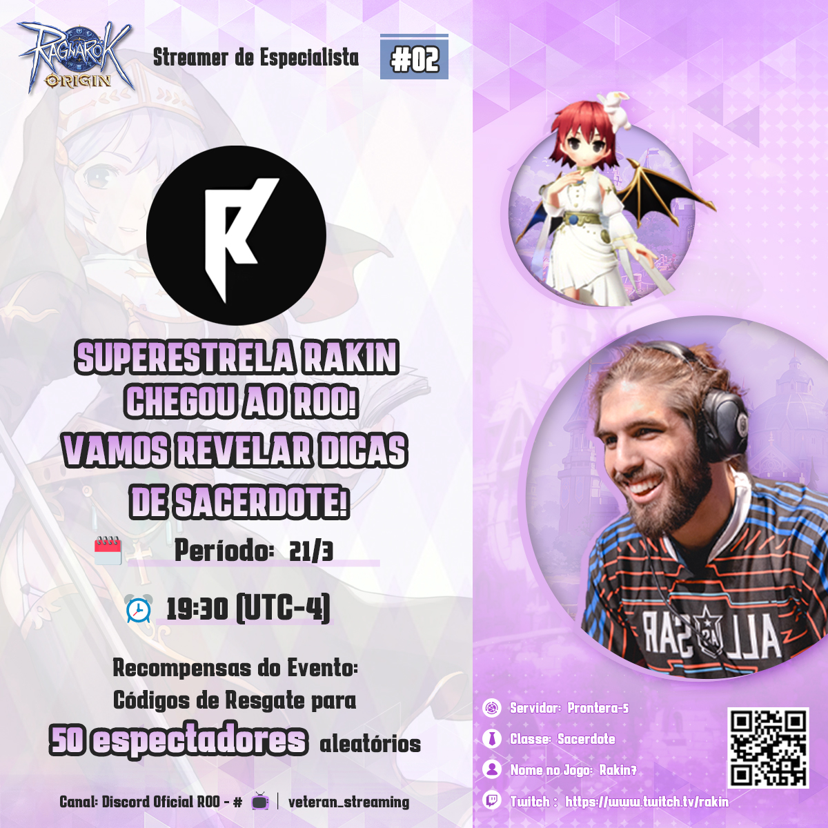 📣Discord Event -🔴[Streamer de... - Ragnarok Origin: ROO PT