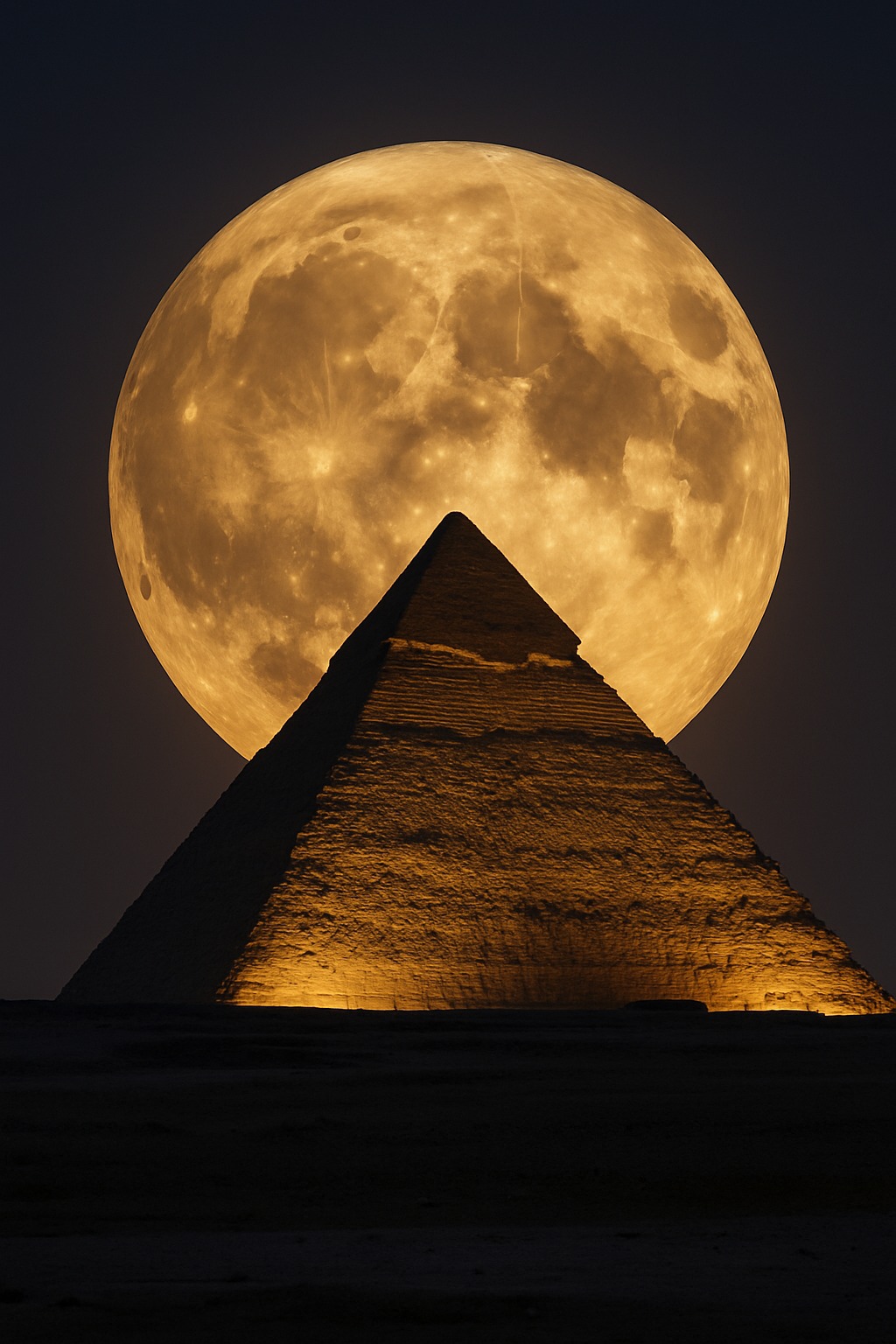 Otherworld - Beaver Supermoon rising over the the Great Pyramid of Giza ...