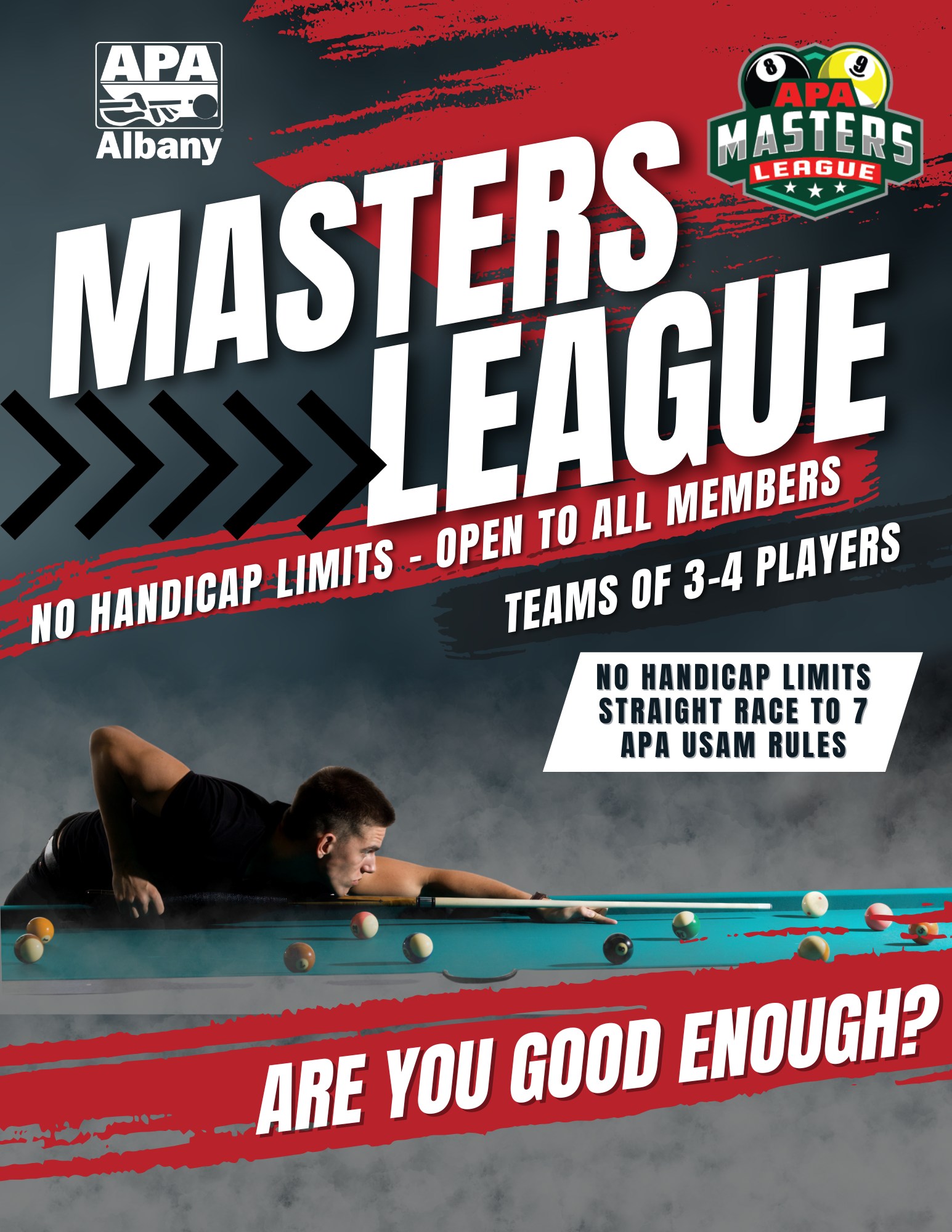 🎱🔥 Masters Division is Coming... - Albany APA Pool League | Facebook