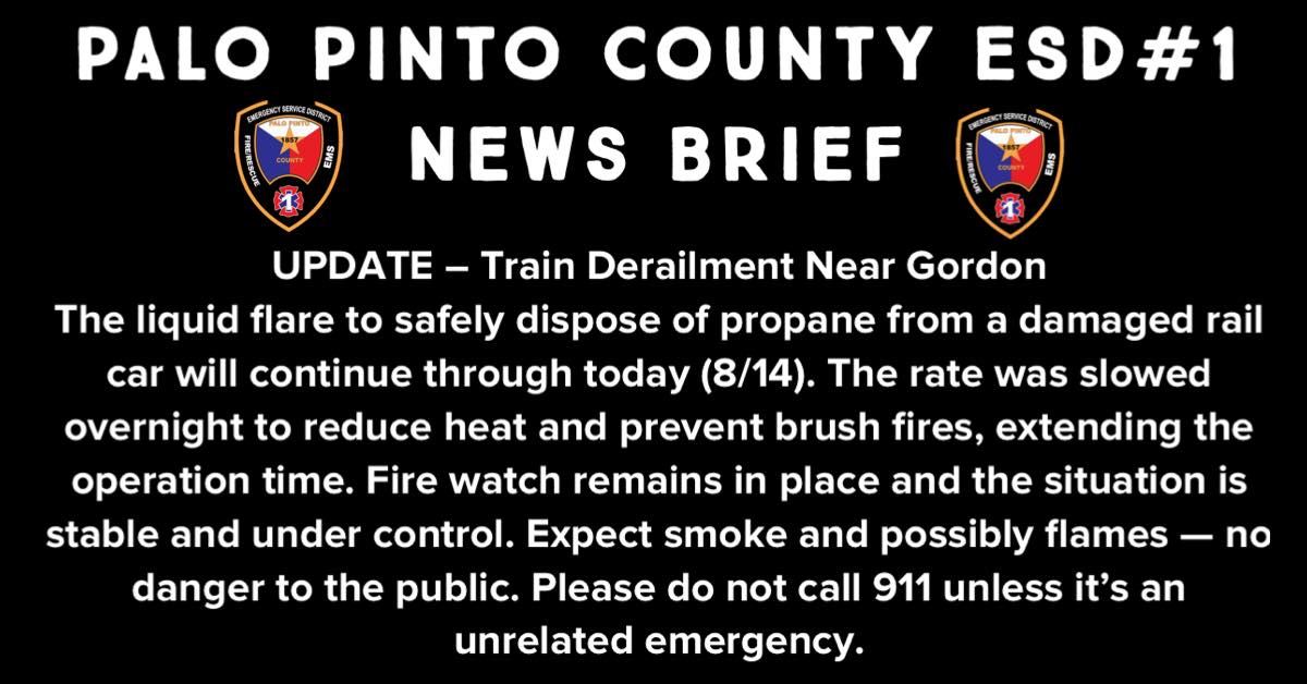 FOR IMMEDIATE RELEASE August 14,... - Palo Pinto County ESD1 | Facebook