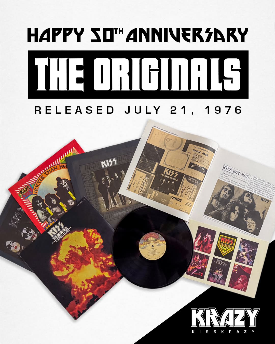 KISS - The Originals 3LP set details and packaging