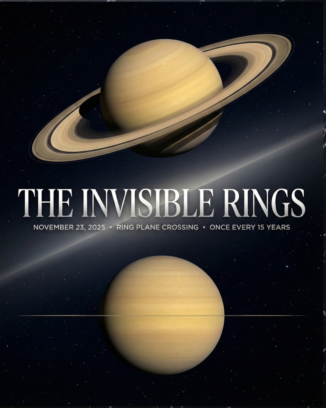 Sky&Earth - 🪐 SATURN LOSES ITS SIGNATURE RINGS 📅 November 23, 2025 ...