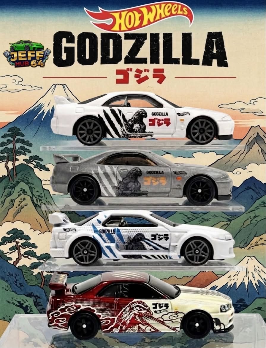Hot Wheels Pop Culture Godzilla Nissan Skyline GT-R. BNR-34.