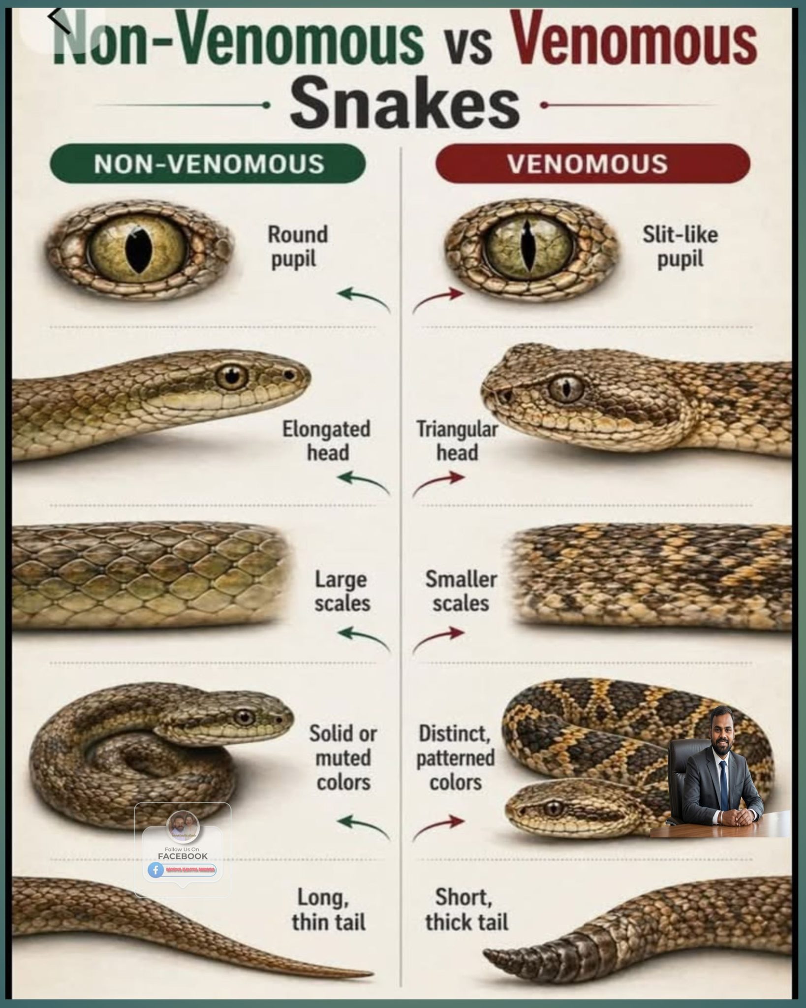 Happy World Snake Day 🐍! Many people ask the differences between