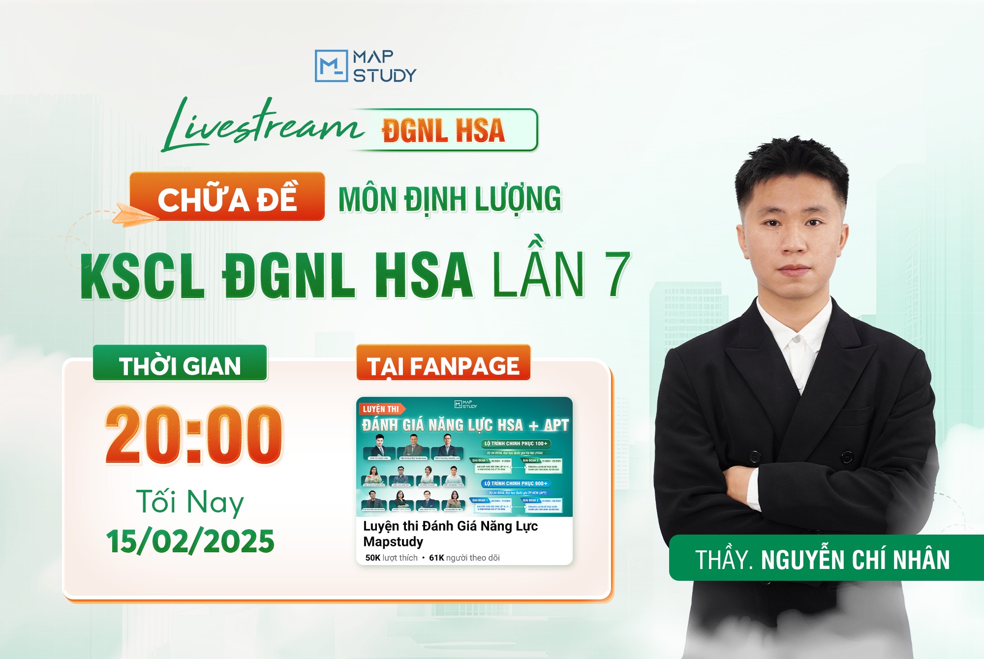 NHẮC LỊCH Livestream chữa... - Luyện thi ĐGNL - Mapstudy | Facebook